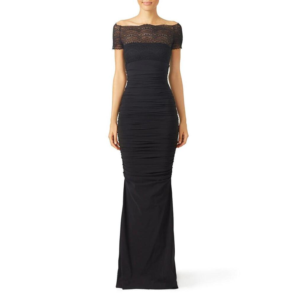 Chiara Boni La Petite Robe Nasira Gown Size 48 with Hole